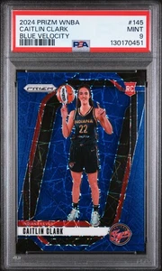 2024 Panini Prizm Wnba #145 Caitlin Clark Blue Velocity PSA 9 - Picture 1 of 2
