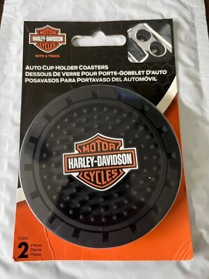 Posavasos Harley-Davidson Orange Bar & Shield, paquete de 2 nuevos en caja Foto 1 de 2