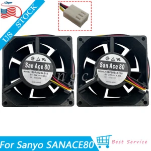 2PCS Cooling Fan For Sanyo SANACE80 109P0824A210 4600 RMP 24V 0.29A 80*80*32mm - Picture 1 of 6