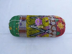 Funda de cojín bohomain indio decorativa diseño floral Kantha funda de sofá refuerzo - Imagen 1 de 4
