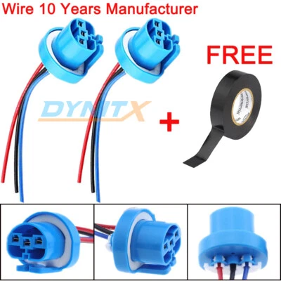 Dynitx 2x Wiring Harness Pigtail Female 9007 HB5 Head Light Two Bulbs Plug Fit - Image 1 of 4