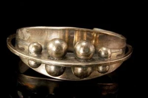 PULSERA DE PUÑO ESTERLINA BRUTALIST MODERNO E NICHOLS LT - Imagen 1 de 6