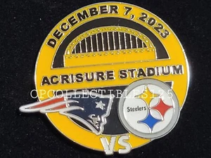 New England Patriots VS Pittsburgh Steelers Game day Pin 12/7/2023 NEW - Picture 1 of 1