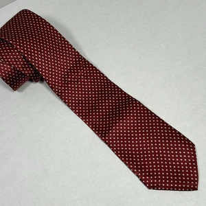 Corbata Daniel Cremieux Hombre Lunares Rojo Gris Seda Hecha a Mano en EE. UU. 60x4 - Imagen 1 de 4