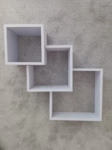 3-Cube Wall Shelves - White - Picture 1 of 10