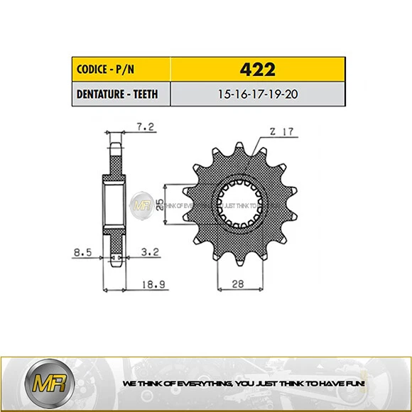 BMW F 650 GS ABS 2008 2009 2010 2011 RITZEL SUNSTAR TEILUNG 525er MIT 17 ZÄHNE - Imagem 1 de 1
