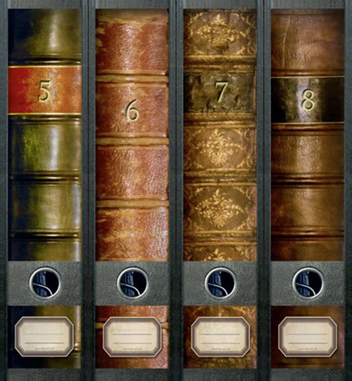 Ordnerrücken Bücher 5 - 8 Lexikon Ordner Ordneraufkleber Aufkleber Deko 312 - Bild 1 von 1