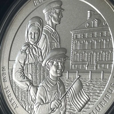 🇺🇸5oz Silver - 2017 America The Beautiful - Ellis Island - w/ Box - COA - ATB - Image 1 of 4