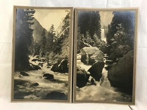 Great Pr. Orig. c1900 Yosemite National Park Vernal Falls Silver Gel Photographs - Picture 1 of 11