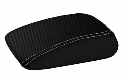 Se adapta a Audi A3 2015-2020 fibra de carbono consola tapa reposabrazos cubierta puntada rosa Foto 1 de 4