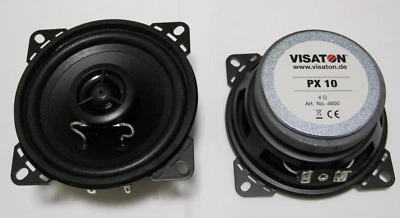 1x 10cm  Visaton PX 10 100mm Auto DIN Coax Lautsprecher Boxen 2-Wege 4" #4600 - Bild 1 von 4
