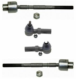 4 Pc Steering Kit for Pontiac Fiero 1984-1987 All Models Inner Outer Tie Rod End