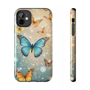 iPhone Tough Phone Case with Butterflies Flying Protective Cover Hard Shell - Picture 1 of 107