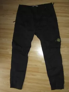 Pantalone Uomo STONE ISLAND Tipo RE-T W34 Elasticizzato Nero Zip Fly ORIGINALE Ottimo - Foto 1 di 24