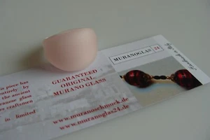 Murano Glass Ring Original Milk Glass Matt Jewelry Handmade Ø18 NEW - Picture 1 of 9