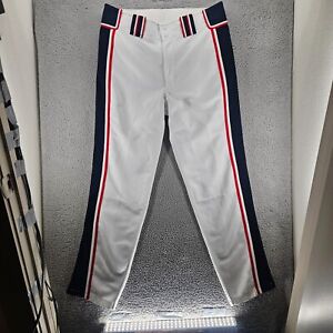 Boombah Baseball / Softball Pants Mens Size 42x35  White w Blue Red Trim