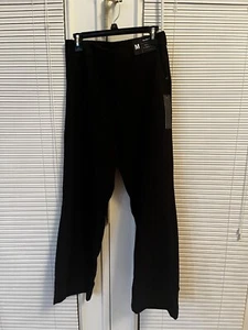 Emerson Lang Women Black Wide Leg Pleated Pants Size Medium New Free Shipping - Picture 1 of 10
