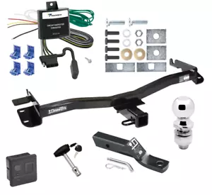 Trailer Tow Hitch For 98-03 Toyota Sienna Deluxe Package Wiring 2" Ball and Lock - Picture 1 of 10