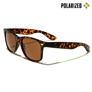 Polarised Retro Sunglasses - Tortoise Shell - Mens / Womens Brown Polarized Lens - Imagen 1 de 7