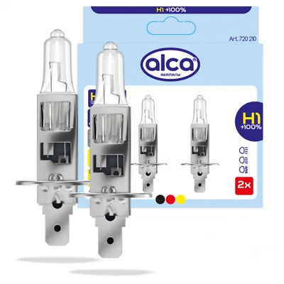 Halogen 2er Set Leuchtmittel H1 12V 55W +100% mehr Licht passend für Smart Modelle 720210 - Bild 1 von 4