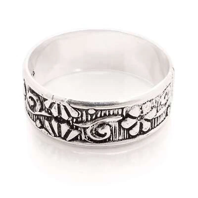 Argento 925 Placcato Fatto A Mano Gioielli Per Lei Anello Misura 10 R-14304 - Immagine 1 di 3