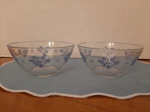 Lot of 2 Pfaltzgraff Yorktowne 5" Glass Cereal Bowls - Picture 1 of 8