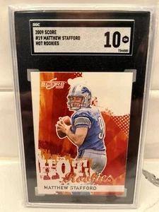 2009 Score Matthew Stafford HOT ROOKIES SP SGC GEM MINT 10 Lions #19 LOW POP - Picture 1 of 2