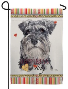 Schnauzer Sublimierte Gartenfahne - Bild 1 von 1