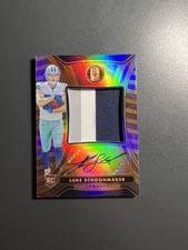 2023 Panini Gold Standard Luke Schoonmaker Rookie Jumbo Patch Autograph /24