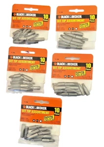 Black $ Decker 5 Sets 10 STCK. pro Set #71 788 4 Kreuzschlitz 3 Schlitz & 3 Quadrat - Bild 1 von 5