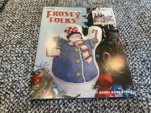 Libro folleto con patrón de punto de cruz FROSTY FOLKS Leisure Arts #3427 Sandi G. Evans - Imagen 1 de 3