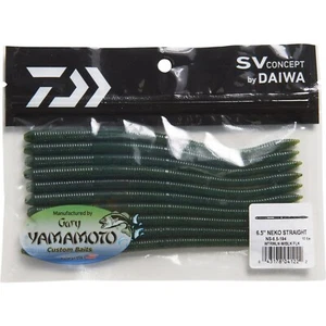 Cebo de gusano recto Daiwa Gary Yamamoto Neko - paquete de 10,8"" sandía negra/flk - Imagen 1 de 1