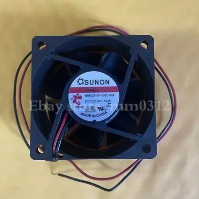 1pcs  SUNON mb60251v1-000c-a99 DC12V 6025 Silent Cooling Fan - Image 1 of 2