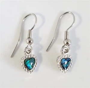 Shell of the Sea Genuine Paua sea shell dangling fish hook Earning  Tiny Heart - Picture 1 of 1