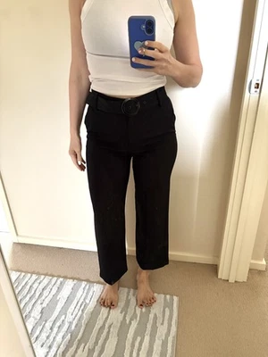 Witchery High Waist Black Work Pants - Size 8 - 10  - image 1 of 4