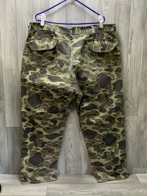 VTG 1989 CARHARTT USA Men’s 42 x 27 WU103 Double Knee Frog Skin Camouflage Pants - Image 1 of 4