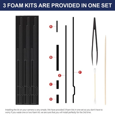 Self Adhesive Sponge Sets Pre-Cut Seal Foam Repair Kits for Contax RTS Camera - Image 1 of 4