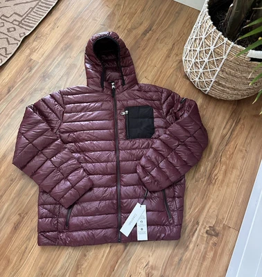 Calvin Klein Men's High Shine Hooded Down Puffer Jacket Holiday Gift NWT Size XL - Image 1 of 4