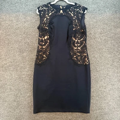Tadashi Shoji Dress Size XL Blue Lace Sheath Sleeveless Cocktail Formal Evening - Image 1 of 4