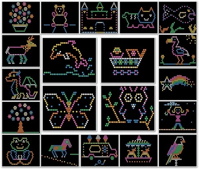 Girl Theme Paper Refill Sheet Patterns for Lite Brite Ultimate Classic - 20 Pack - Image 1 of 4