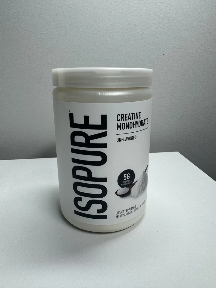 Monohidrato de creatina Isopure 100 % pura en polvo, sin azúcar, sin sabor BB. 6/27 Foto 1 de 3