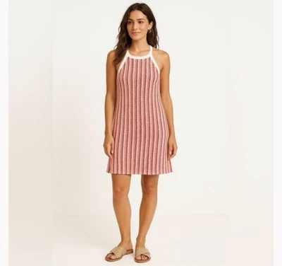 C&C California Striped Open Knit Mini Dress - Size Large - Image 1 of 4