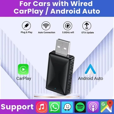 Adattatore Wireless per Android Auto e CarPlay Plug & Play NEW VERSION 2025 - Immagine 1 di 3