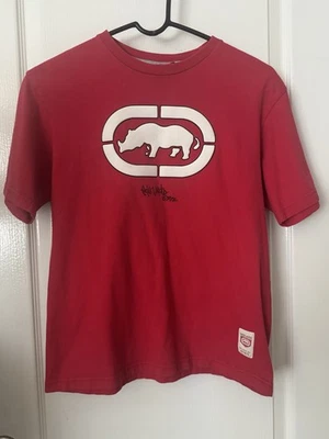 Camiseta roja vintage con logotipo de Echo Unltd Y2K para niños talla M Foto 1 de 4