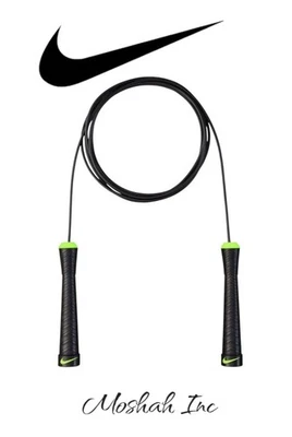 Cuerda de Saltar NIKE Velocidad de Entrenamiento 9 ft Longitud Ajustable Negra Volt Pro Gimnasio de Combate Foto 1 de 4