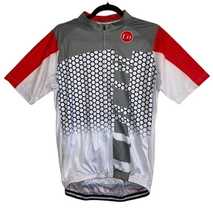Top ciclismo grigio cocco bianco full zip taglia large - Foto 1 di 5