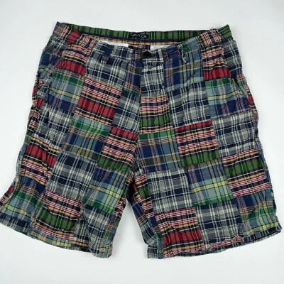 NAUTICA Plaid Chino Shorts w/ Pockets Men's Size 36 Casual Multi-Color - Image 1 of 4