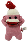 Schylling 7” Classic Sock Monkey Plush Red Yarn Hair Stuffed Animal Soft Toy