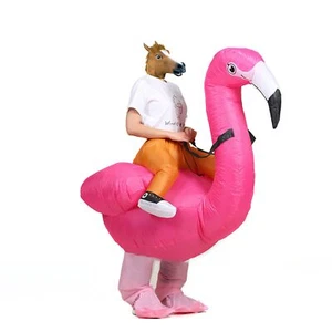 Inflatable Costumes Halloween Flamingo Cosplay Costume Blow Up Costumes Gaint... - Picture 1 of 7