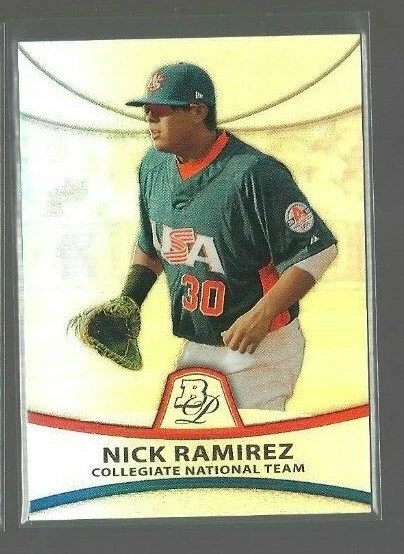  2010 Bowman Platinum Prospects Refractors Thin Stock #PP45 Nick Ramirez 203/999 - Image 1 of 1